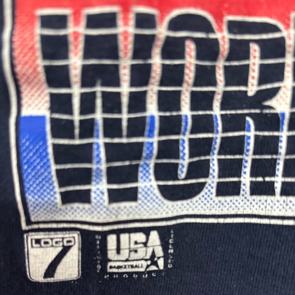Vintage 1992 USA Dream Team Basketball World Champs Single Stitch T-Shirt Large - Picture 3 of 7
